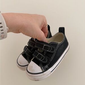 Converse Black Kids Velcro Sneakers